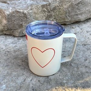 Rae Dunn Heart Insulated Mug with Handle
